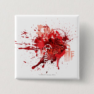 Red lantern Corps Collage 15 Cm Square Badge