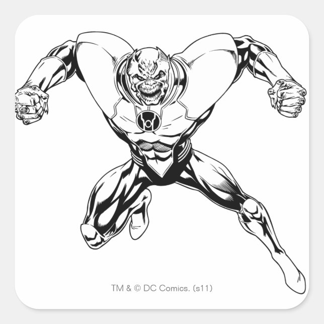 Red Lantern Corps - Rage Jump 3 Square Sticker (Front)