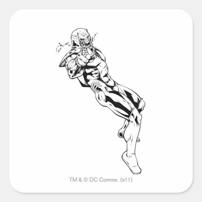 Red Lantern Corps - Rage Leaning 3 Square Sticker (Front)