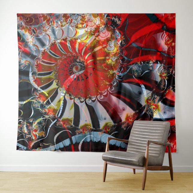 Red Lantern Tapestry (In Situ (Horizontal))