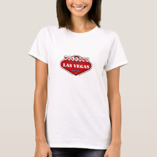 Red Las Vegas Logo Ladies Baby Doll (Fitted) Tee