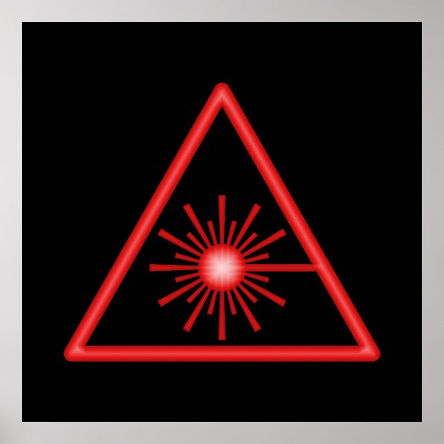 Red Laser Symbol Poster (Front)