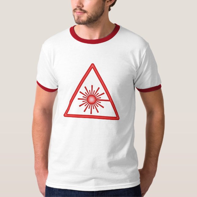 Red Laser Warning T-Shirt (Front)