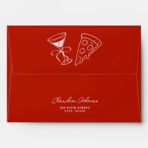 Red Last Slice of the Single Life Bachelorette  Envelope