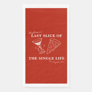 Red Last Slice of the Single Life Bachelorette  Napkin