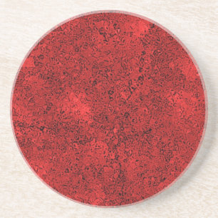 Red Lava Rock Texture Coaster