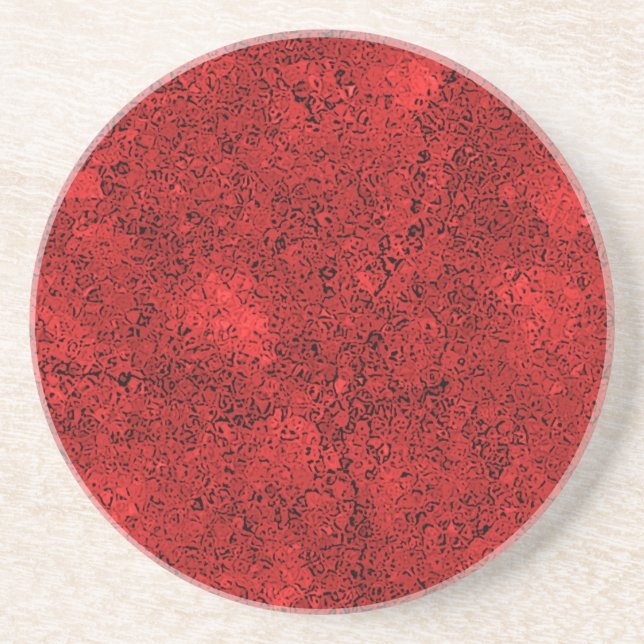 Red Lava Rock Texture Coaster (Front)