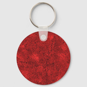 Red Lava Rock Texture Key Ring
