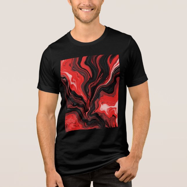 Red lava Tri-Blend shirt (Front)