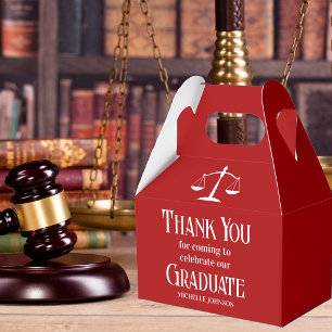 Red Law School Customised Graduation Party Favour Box