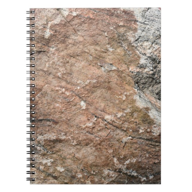 Red Layered And Crumbling Rock Face  Notebook (Front)