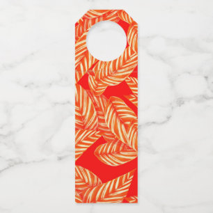 Red Leaf Bottle Hanger Tags