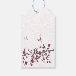 Red Leaf Gift Tag