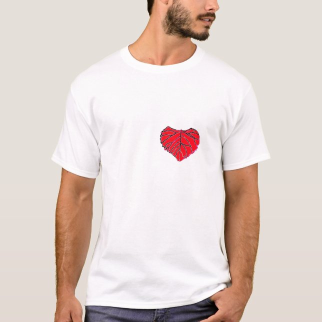 Red Leaf Heart T-Shirt (Front)