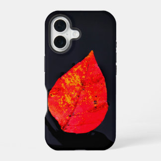 Red leaf iphone cover
