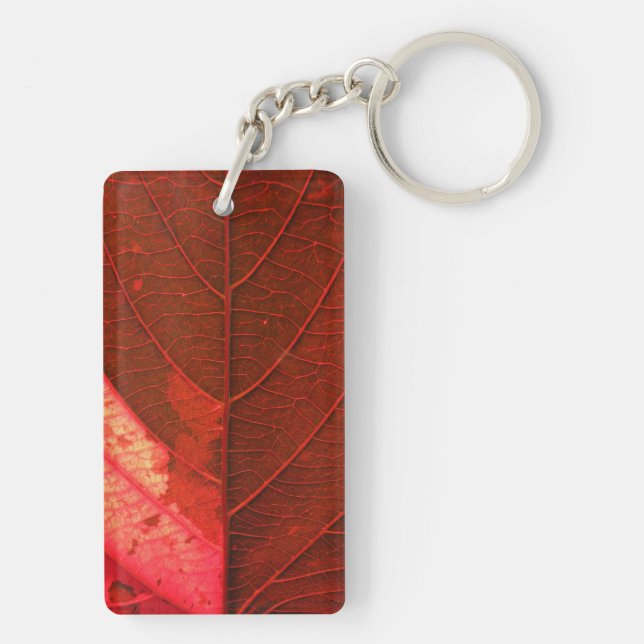 Red Leaf Key Ring (Back)