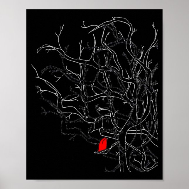 Red Leaf T Shirt  Poster (Front)