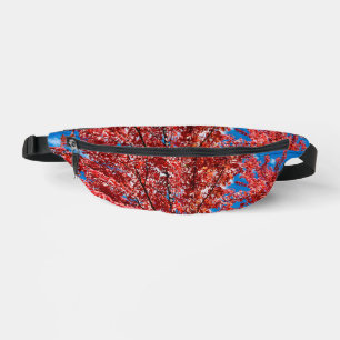 Red Leaf Tree In Fall Bum Bags