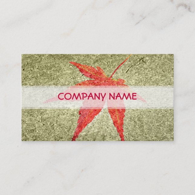 Red Leaf Vintage Business Cards (Front)