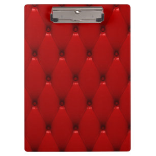 RED LEATHER CLIPBOARD