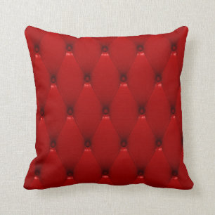 RED LEATHER CUSHION