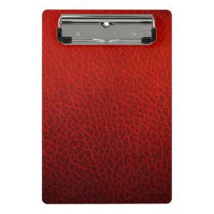 Red leather  mini clipboard