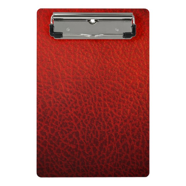 Red leather  mini clipboard (Front)