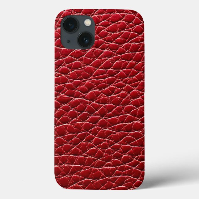 Red leather pattern Case-Mate iPhone case (Back)