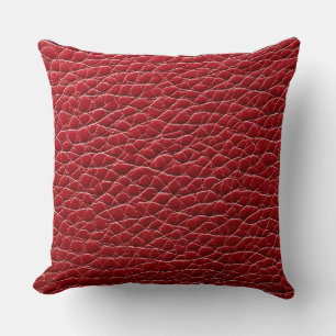 Red leather pattern cushion
