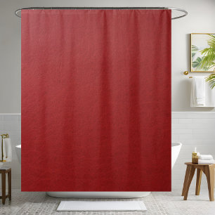 Red Leather Shower Curtain Bold Bathroom Decor