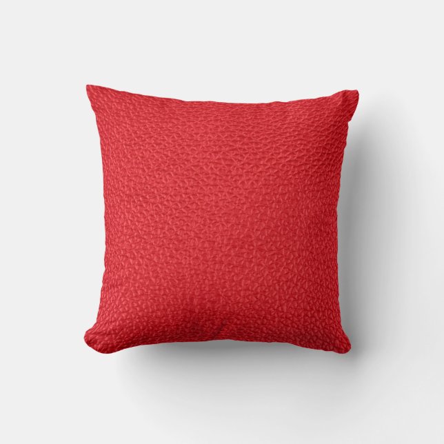 Red leather texture cushion (Front)