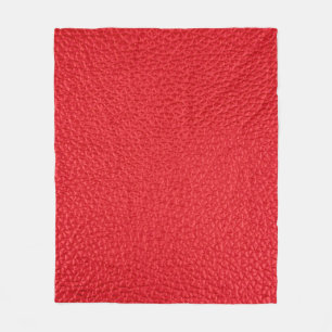 Red leather texture fleece blanket
