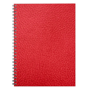 Red leather texture notebook