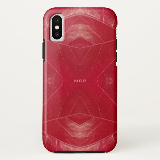 Red Leatherette Case-Mate iPhone Case (Back)