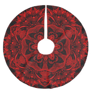 Red Leaves Floral Tree Skirt