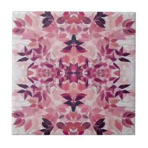 Red Leaves Kaleidoscope 11 Tile