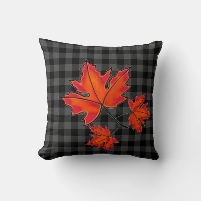 Red leaves, Maple leaves, Autumn colours Cushion (Front)