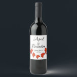 Red leaves  wine label<br><div class="desc">Elegant Autumn design. Red maple leaves- customisable for any occasion-</div>