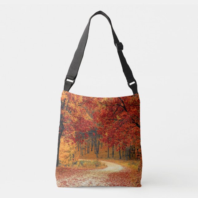 Red Leaves Woods Ravishing Durable Versatile  Crossbody Bag (Front)