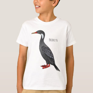 Red-legged cormorant bird cartoon illustration T-Shirt