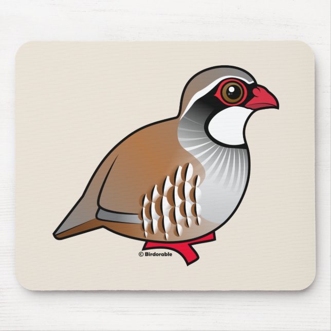 Red-legged Partridge Mouse Mat (Front)