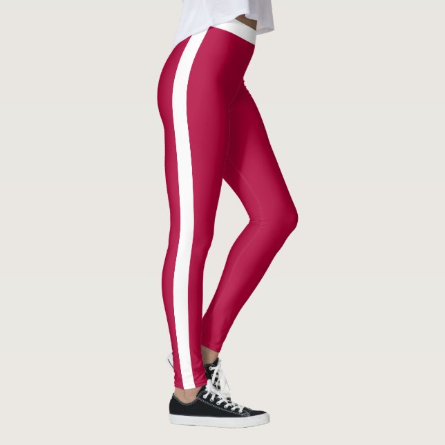 Red Leggings White Side Stripe or Choose Colours (Right)