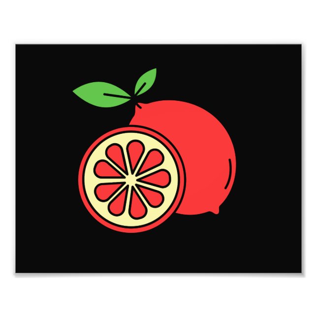 Red Lemon Photo Print (Front)