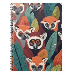 Red Lemur Notebook – Bold Wildlife-Inspired Design