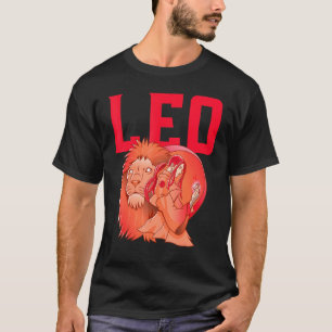 Red Leo Zodiac Astrological Horoscope T-Shirt