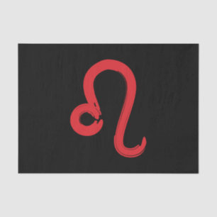 Red LEO Zodiac Sign July August Birthday Astrology Tissue Paper