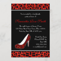 Red Leopard Animal Print Heel Bachelorette Party