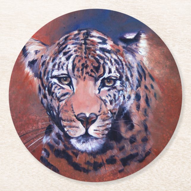 Red Leopard Coaster (Front)