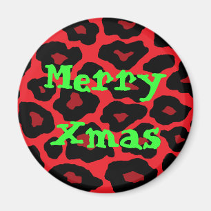 Red Leopard Magnet