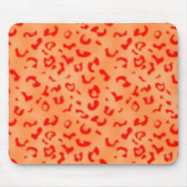 Red Leopard Mouse Mat (Front)